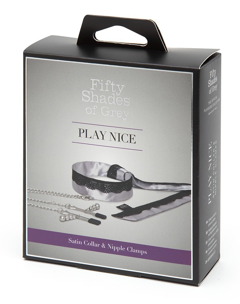 Нашийник із затискачами на соски Fifty Shades of Grey Play Nice