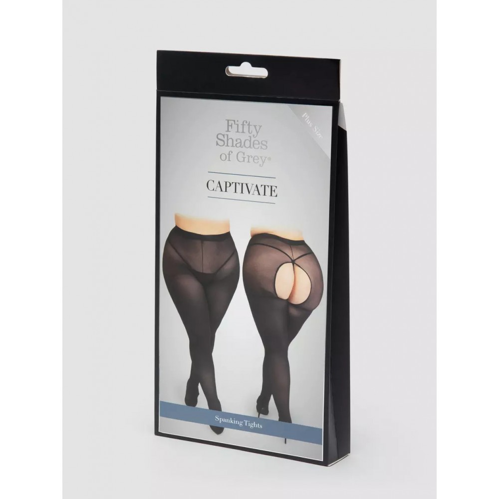 Колготи з інтимним вирізом Fifty Shades of Grey Captivate Spanking Tights, Plus Size (EU 46-52)