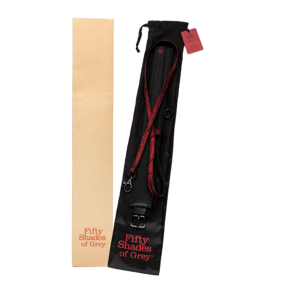 Нашийник та повідець Fifty Shades of Grey Sweet Anticipation Reversible Faux Leather Collar and Lead