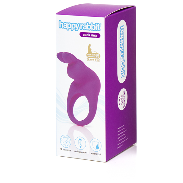 Ерекційне кільце з вібрацією Happy Rabbit Rechargeable Cock Ring Purple