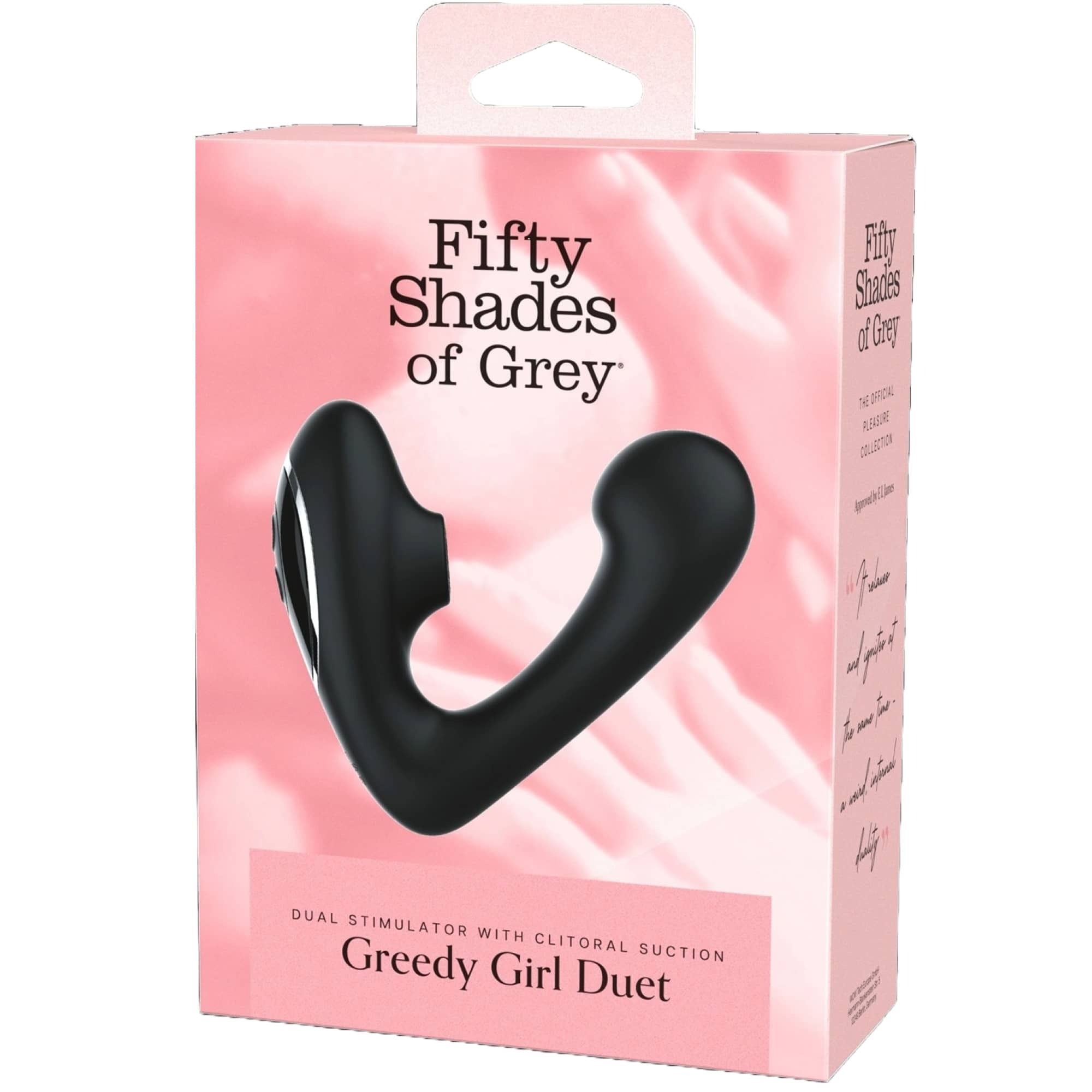 Вібратор-дует Fifty Shades of Grey Greedy Girl вакуумна стимуляція та точка G, чорний