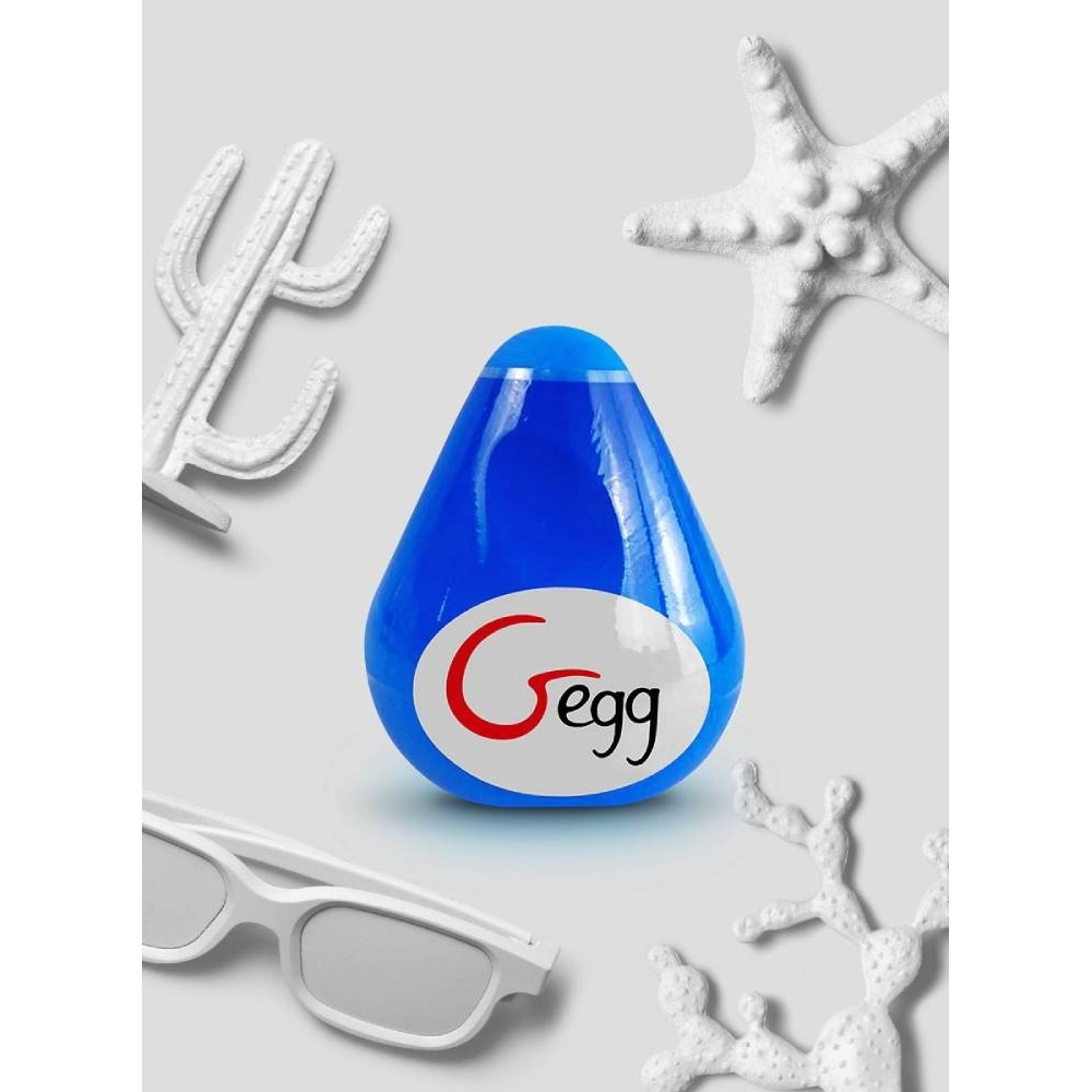 Мастурбатор багаторазове яйце NEW! Gvibe Gegg, синій (при покупці 3 од., тестер за 1 грн)