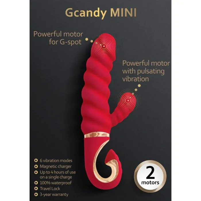 Вібратор кролик рельєфний Gcandy MINI - Кораловий