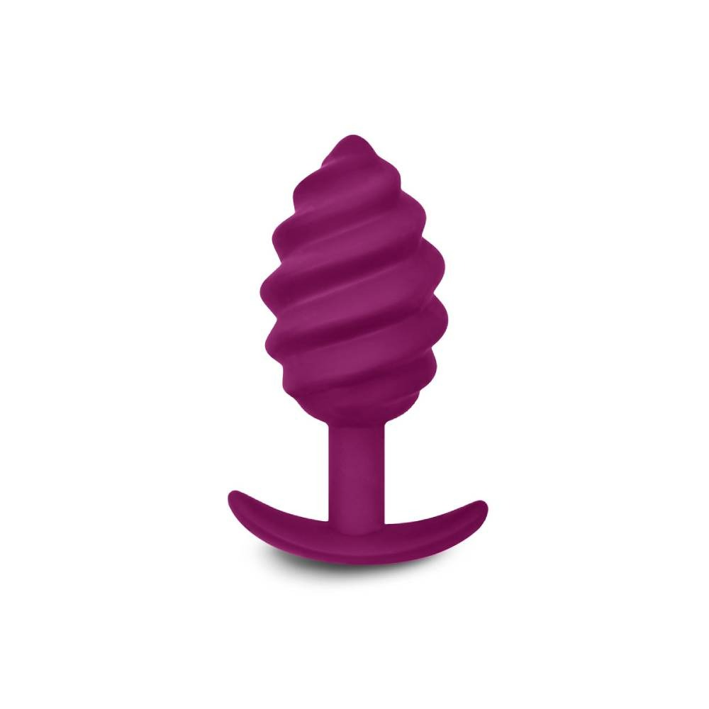 Анальна пробка рельєфна Gvibe Gplug Twist 2 фіолетова, 10.5 х 3.9 см