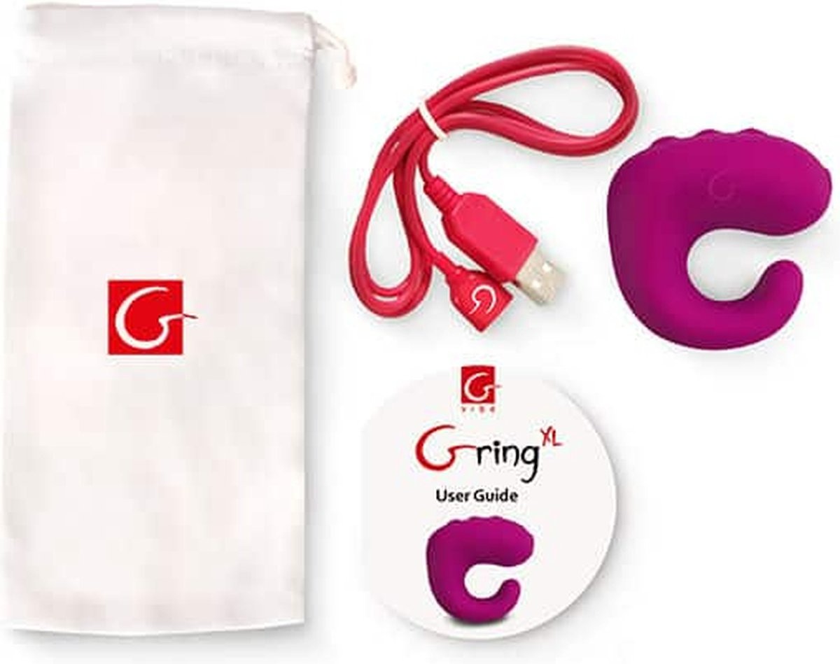 Вибратор на пальцы GVIBE GringXL Sweet Raspberry, малиновый