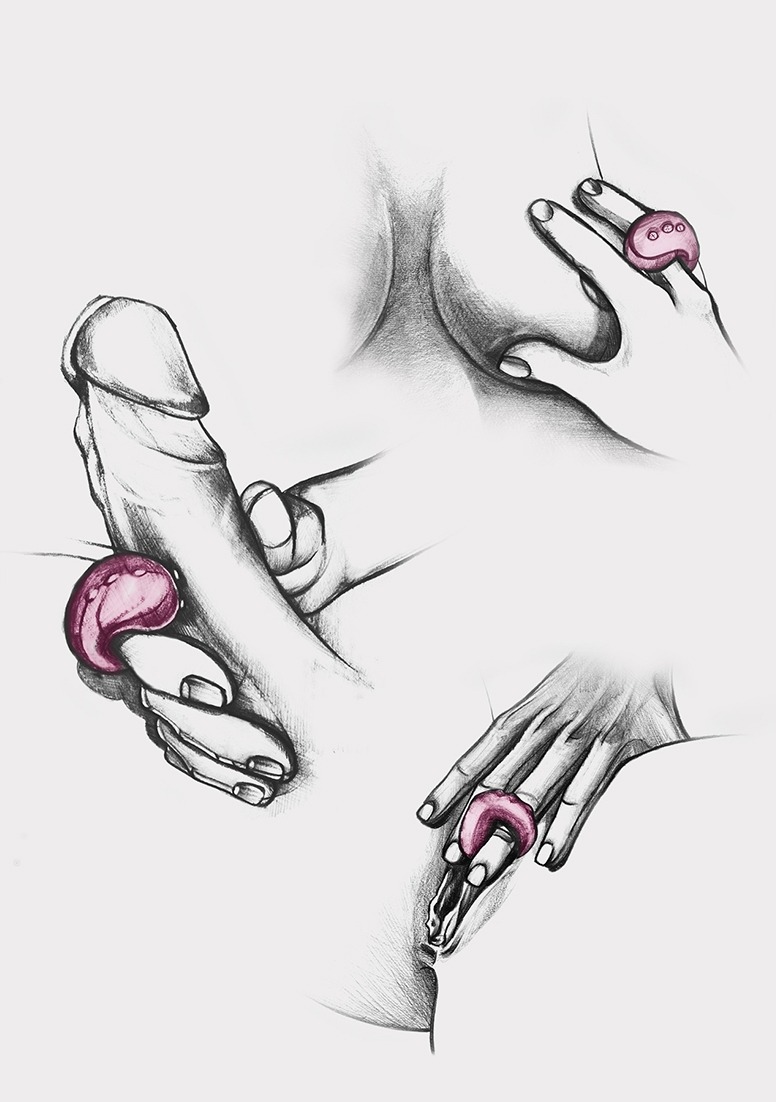 Вибратор на пальцы GVIBE GringXL Sweet Raspberry, малиновый