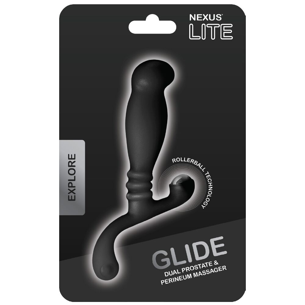 Масажер простати Nexus Glide Black для новачків, ультрастимулювальний, з масажером промежини