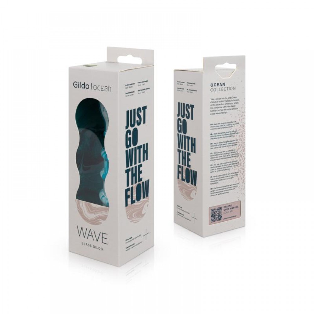 Анальна пробка Gildo - Ocean Wave Glass Dildo
