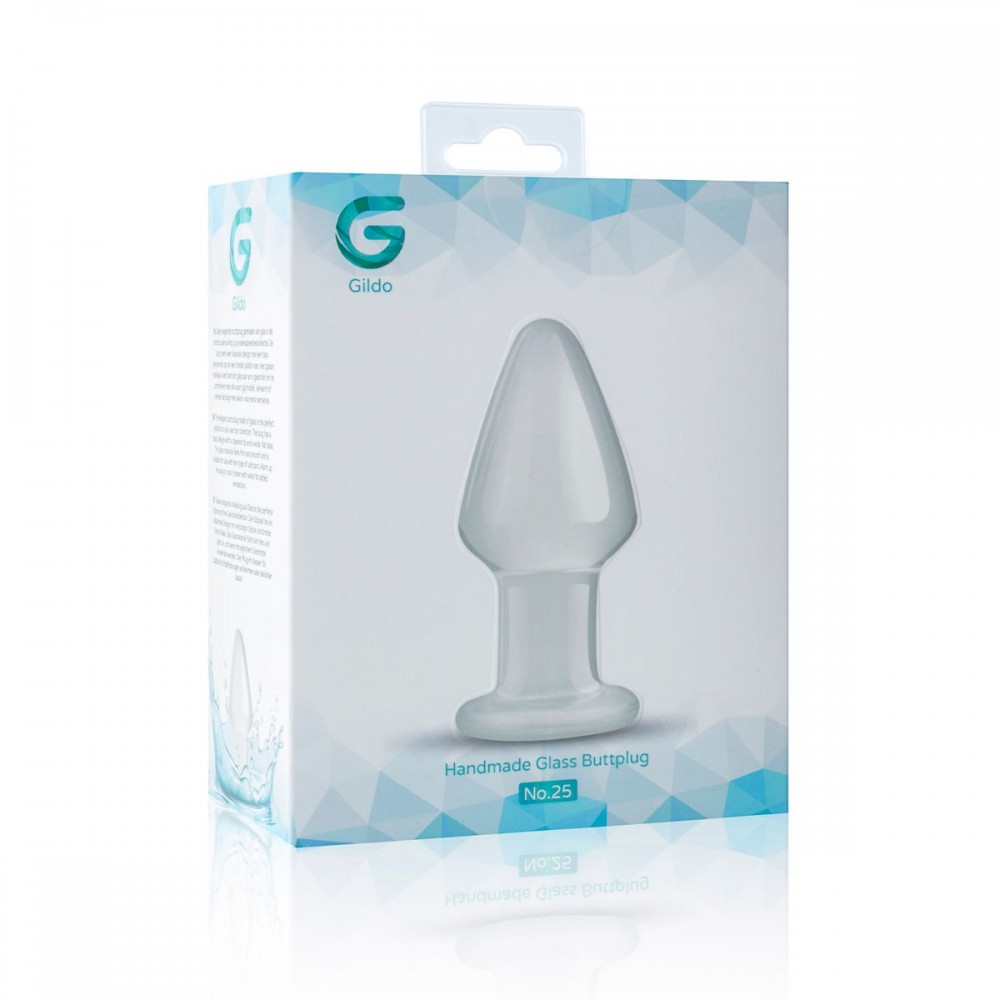 Пробка скло прозора Gildo Glass buttplug No. 25