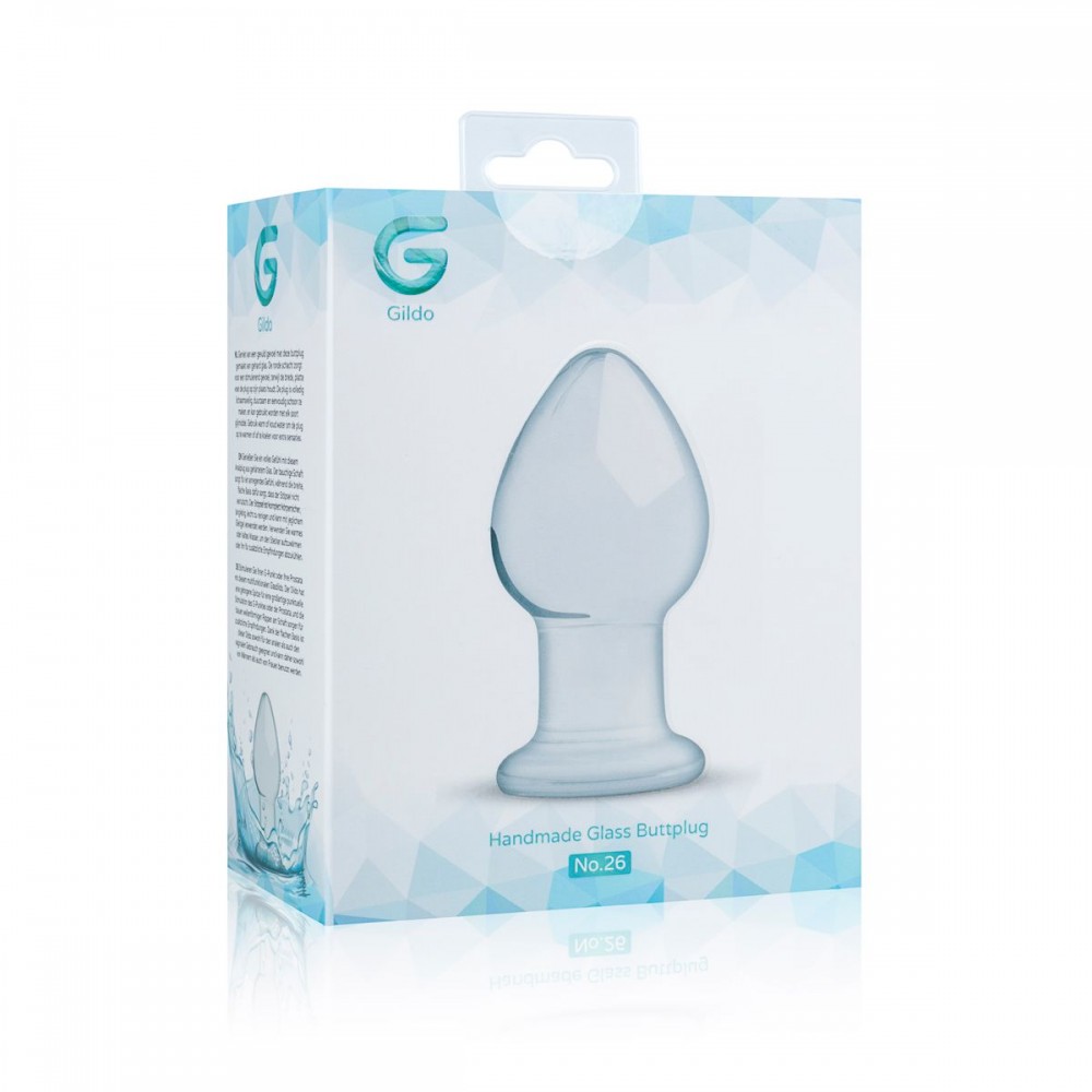 Пробка скло прозора Gildo Glass Buttplug No.26