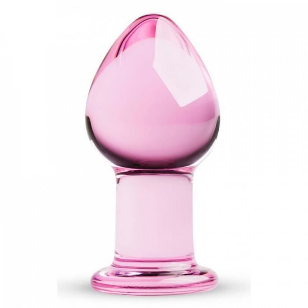 Пробка скло рожева Gildo Pink Glass Buttplug No.26