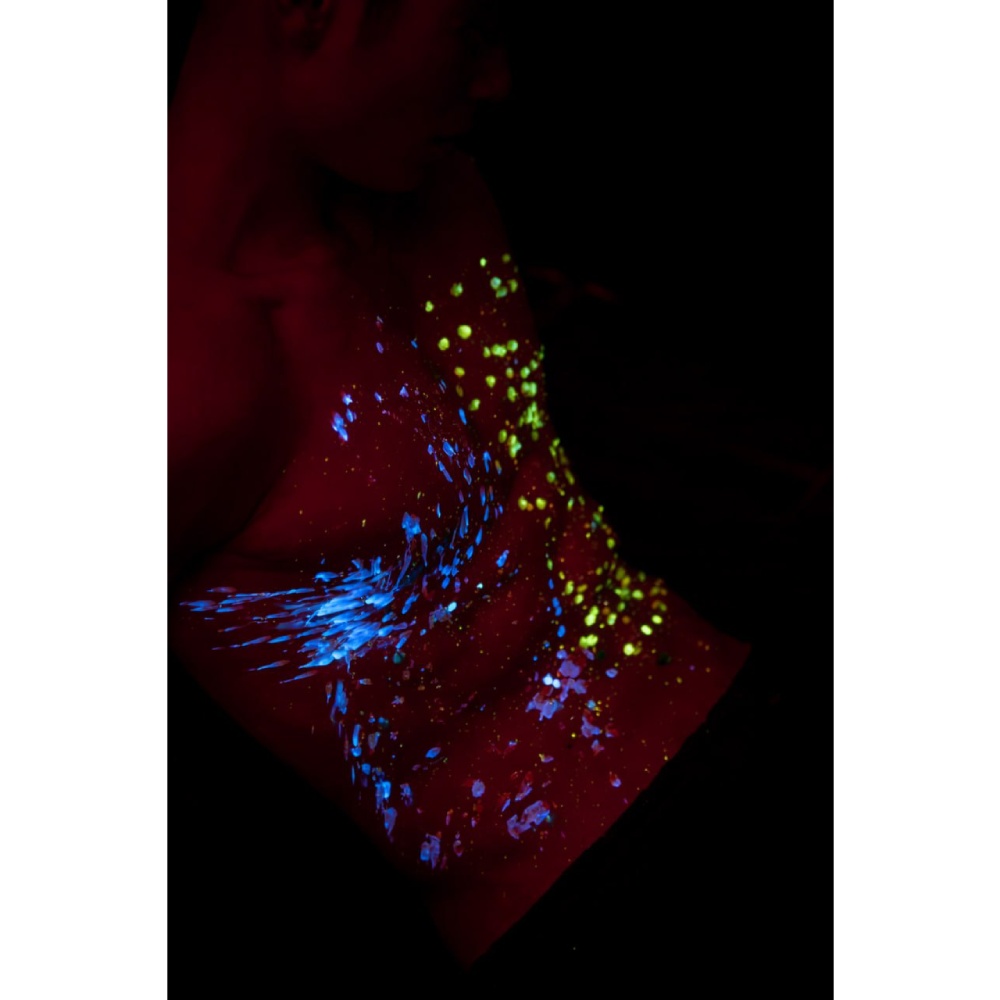 Свічка півонія люмінесцентна GlowKink низькотемпературна, салатова, L