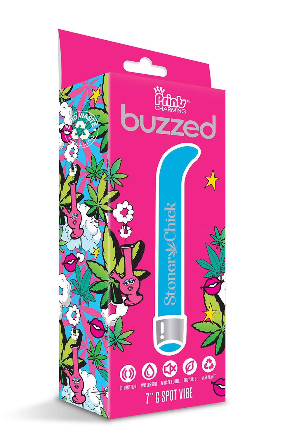Вібратор для точки G на батарейках Global Novelties Buzzed, блакитний