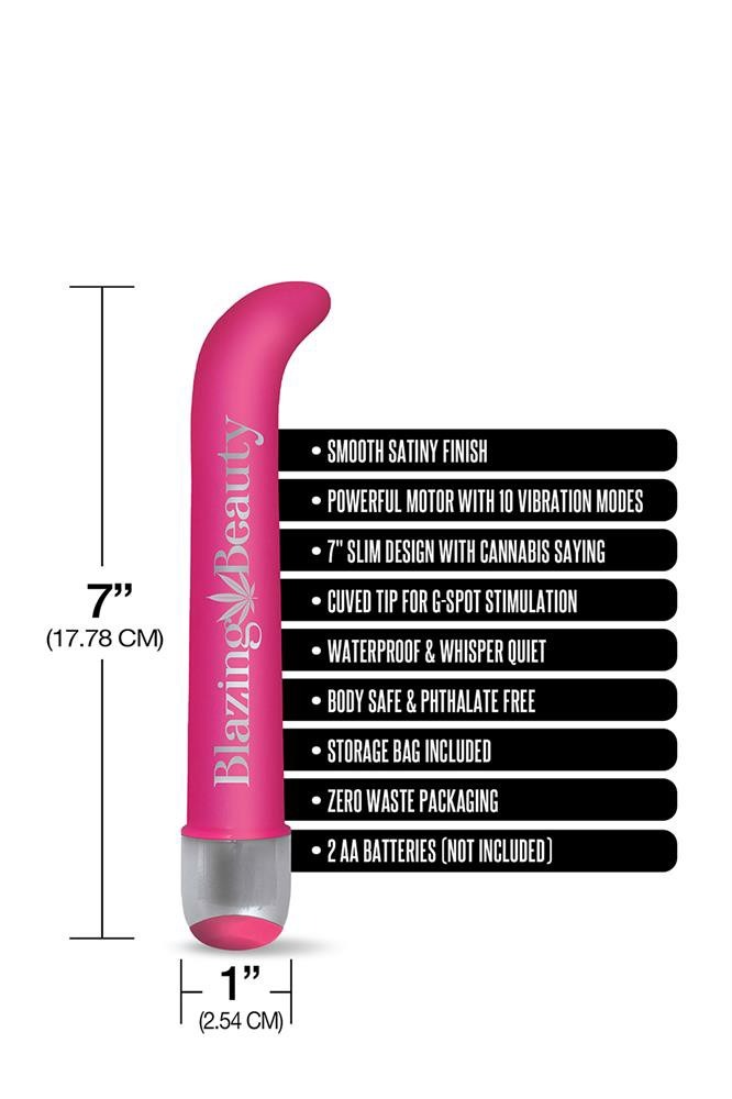 Вібратор Buzzed G-spot Vibe, яскраво-рожевий, 17,7 см