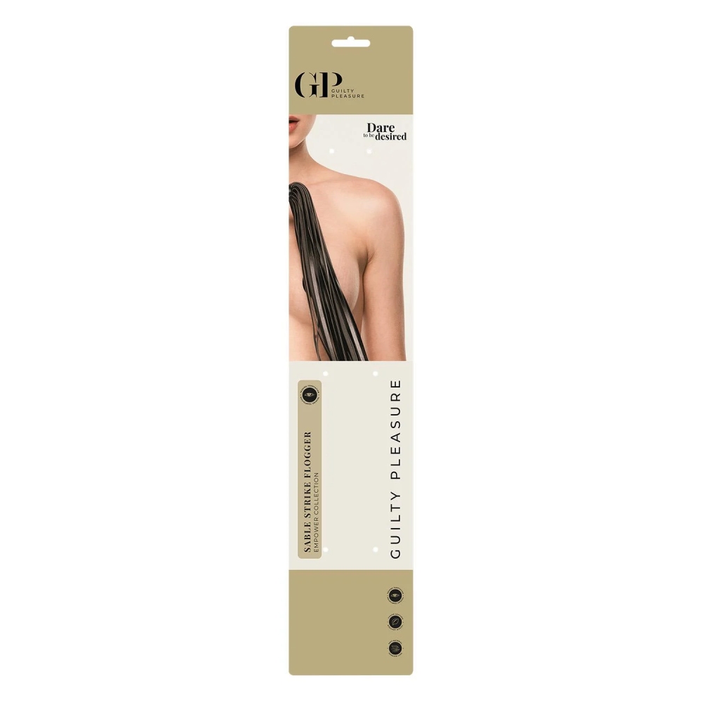 Флоггер із петлею Guilty Pleasure Sable Strike Empower, чорний, 66 см