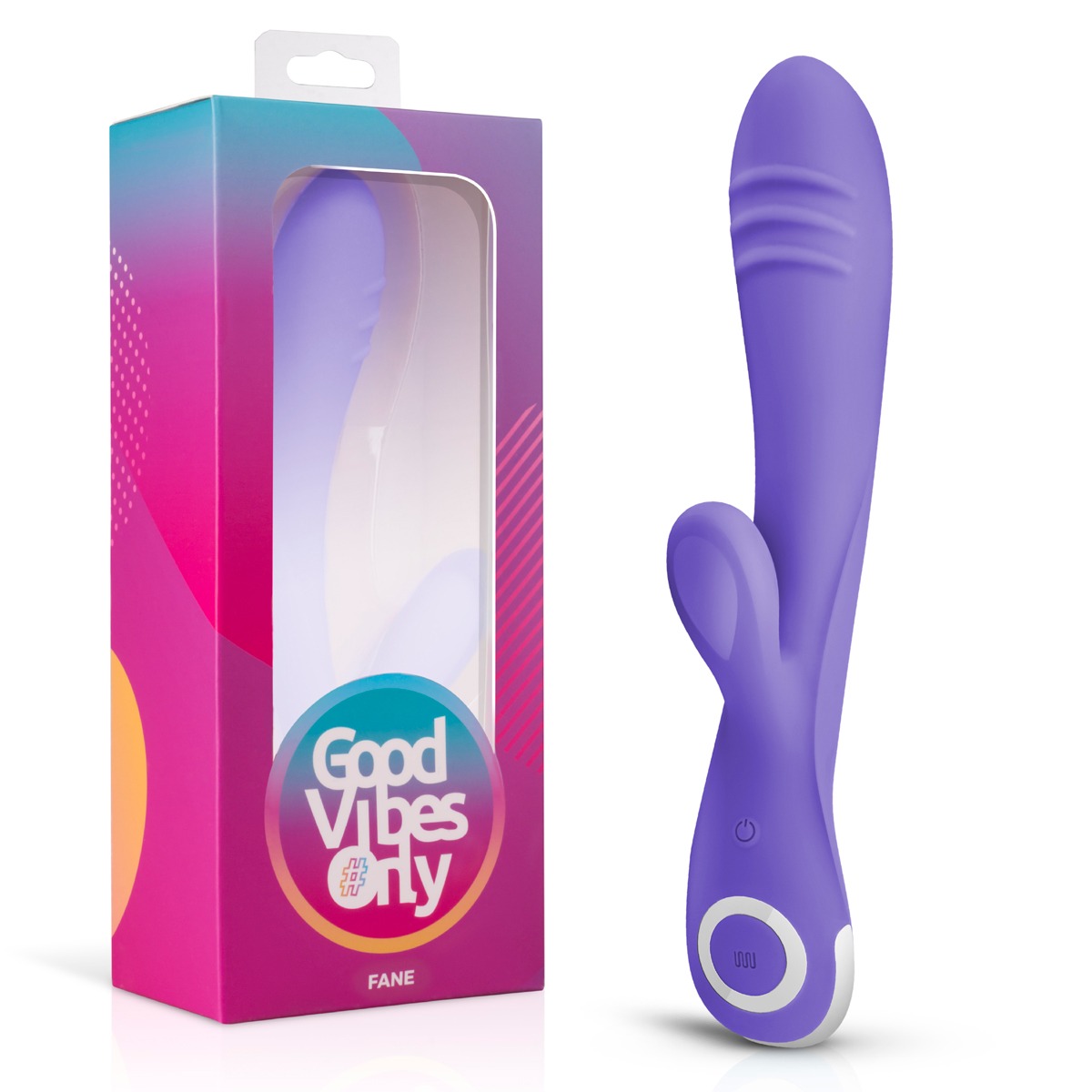 Вібратор-кролик Fane Good Vibes Only, силіконовий, фіолетовий, 22 х 3.7 см