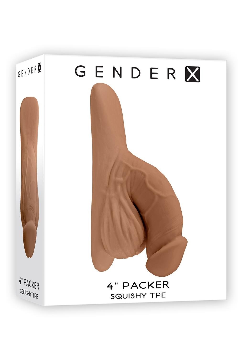 Реалістичний фалопротез пеніса з мошонкою Gender X колір мулат, Medium