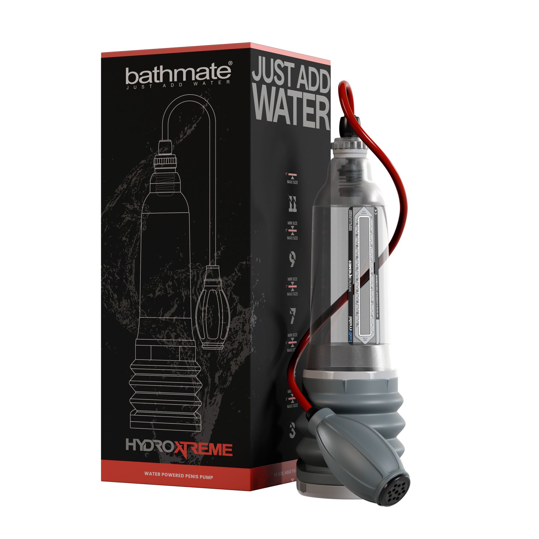 Гидропомпа Bathmate HydroXtreme 9, для члена длиной от 18 до 23 см, диаметр до 5,5 см