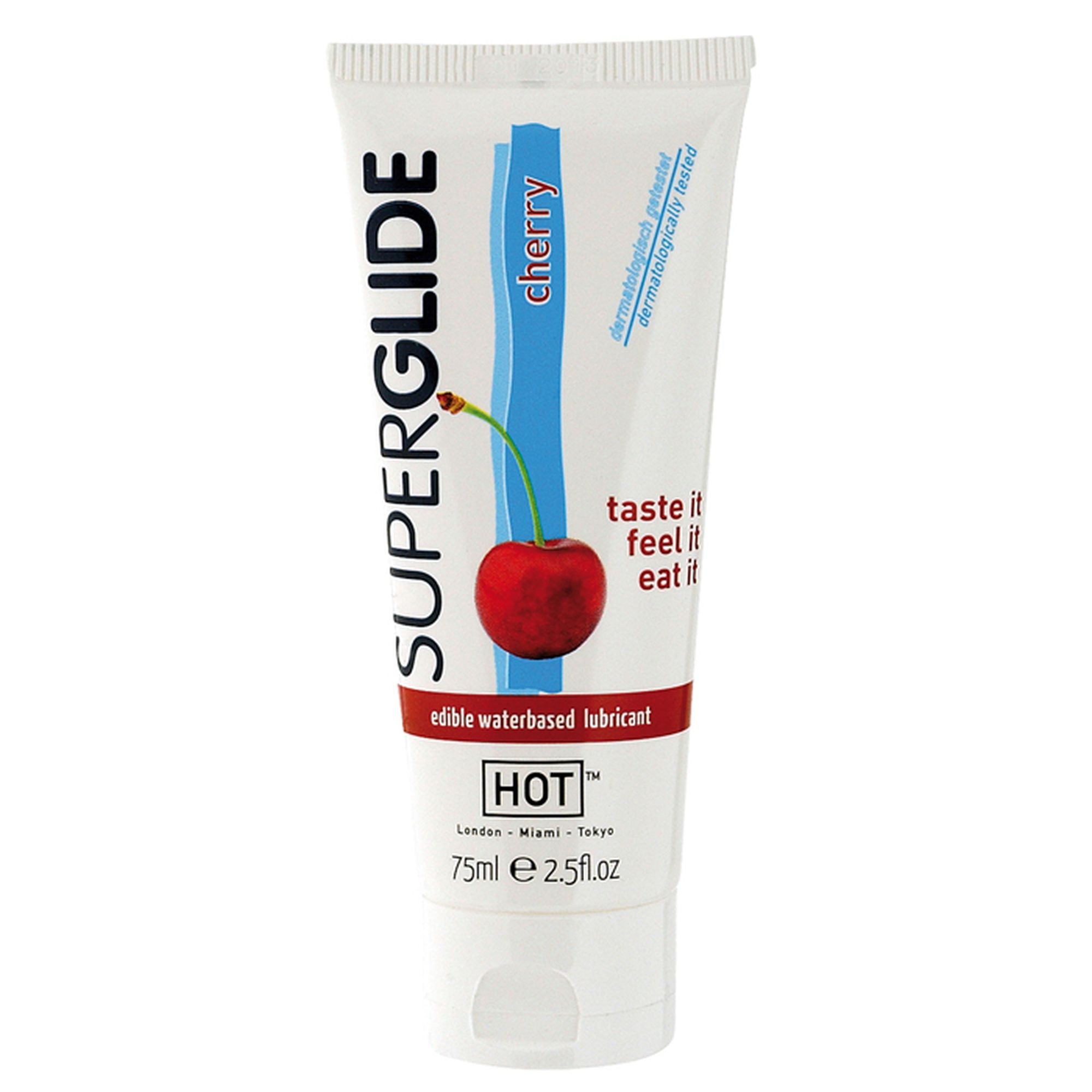 Їстівний лубрикант на водній основі HOT Superglide стигла Вишня, 75 мл