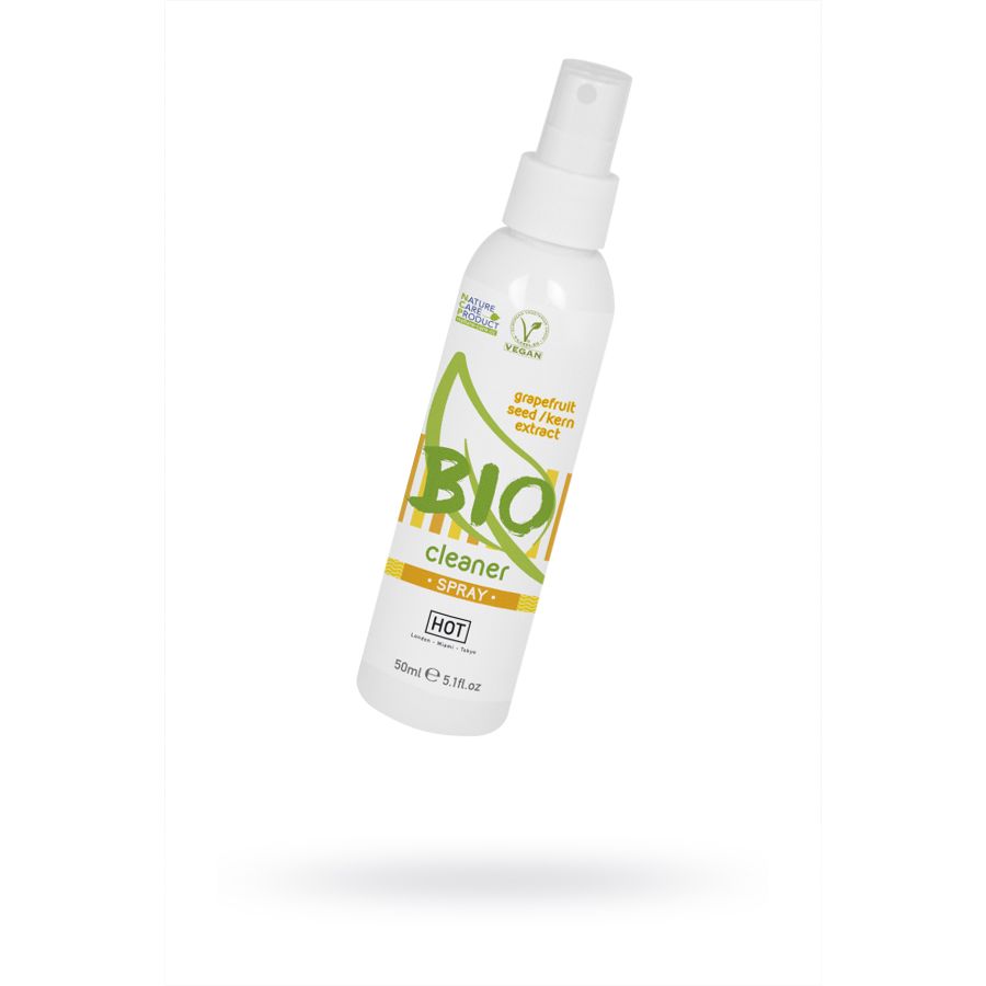 Дисплей з очищувачами для секс девайсів HOT BIO Cleaner Spray (12 шт. 50 мл)