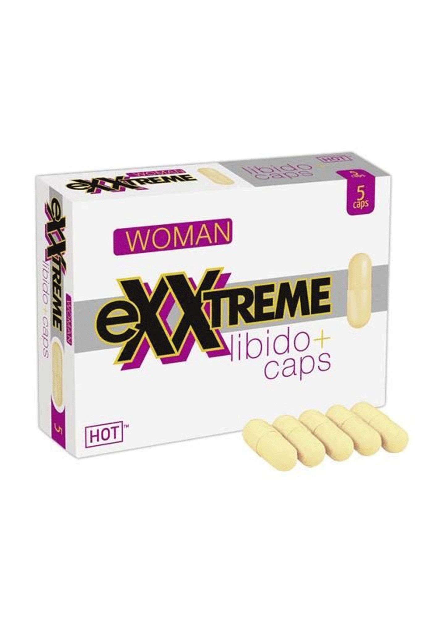 Капсулы для повышения либидо для женщин Hot eXXtreme, (цена за 5 капсул в упаковке)