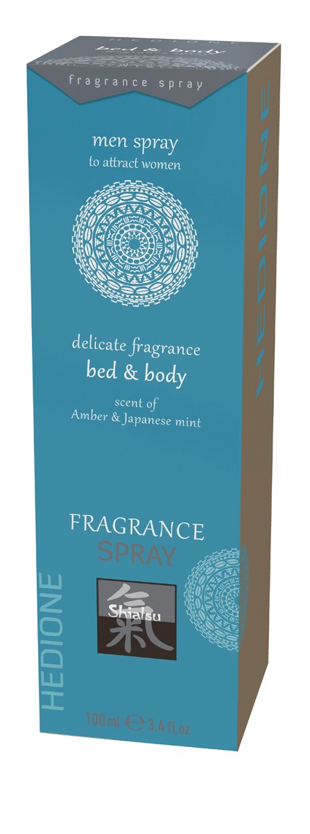 Спрей для тела и постели с феромонами и афродизиаками Shiatsu Fragrance Янтарь и японская мята,100мл