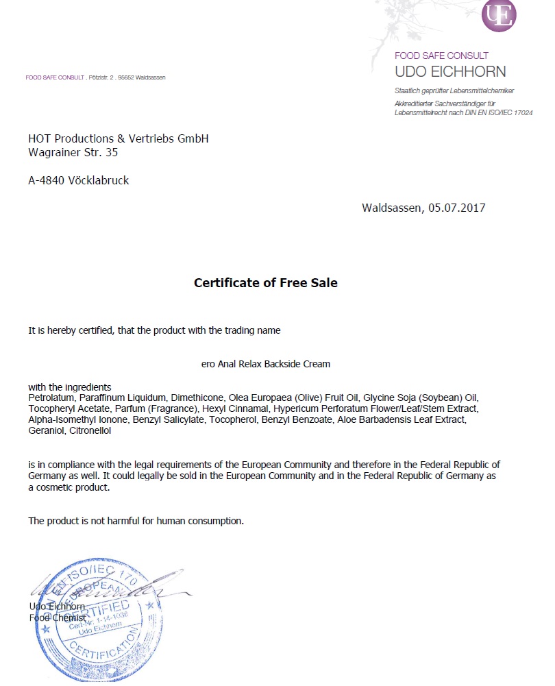 Розслабляючий Анальний крем ERO Backside Anal Relax Cream, 50 мл