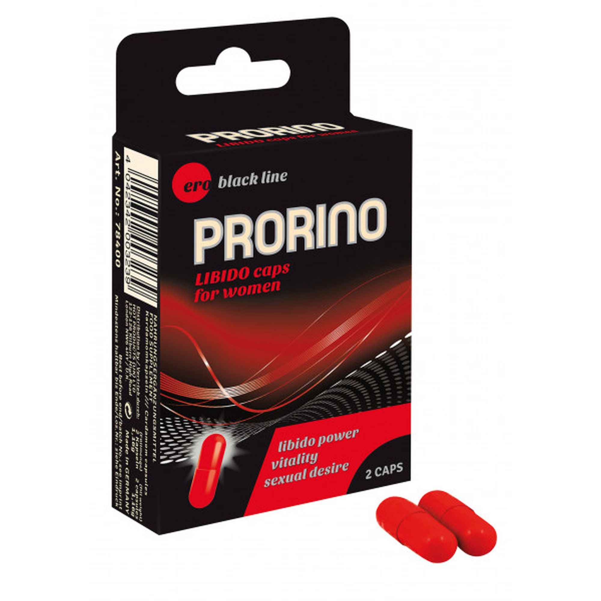 Капсули для підвищення лібідо у жінок PRORINO Libido Caps, (ціна за упаковку, 2 капсули)