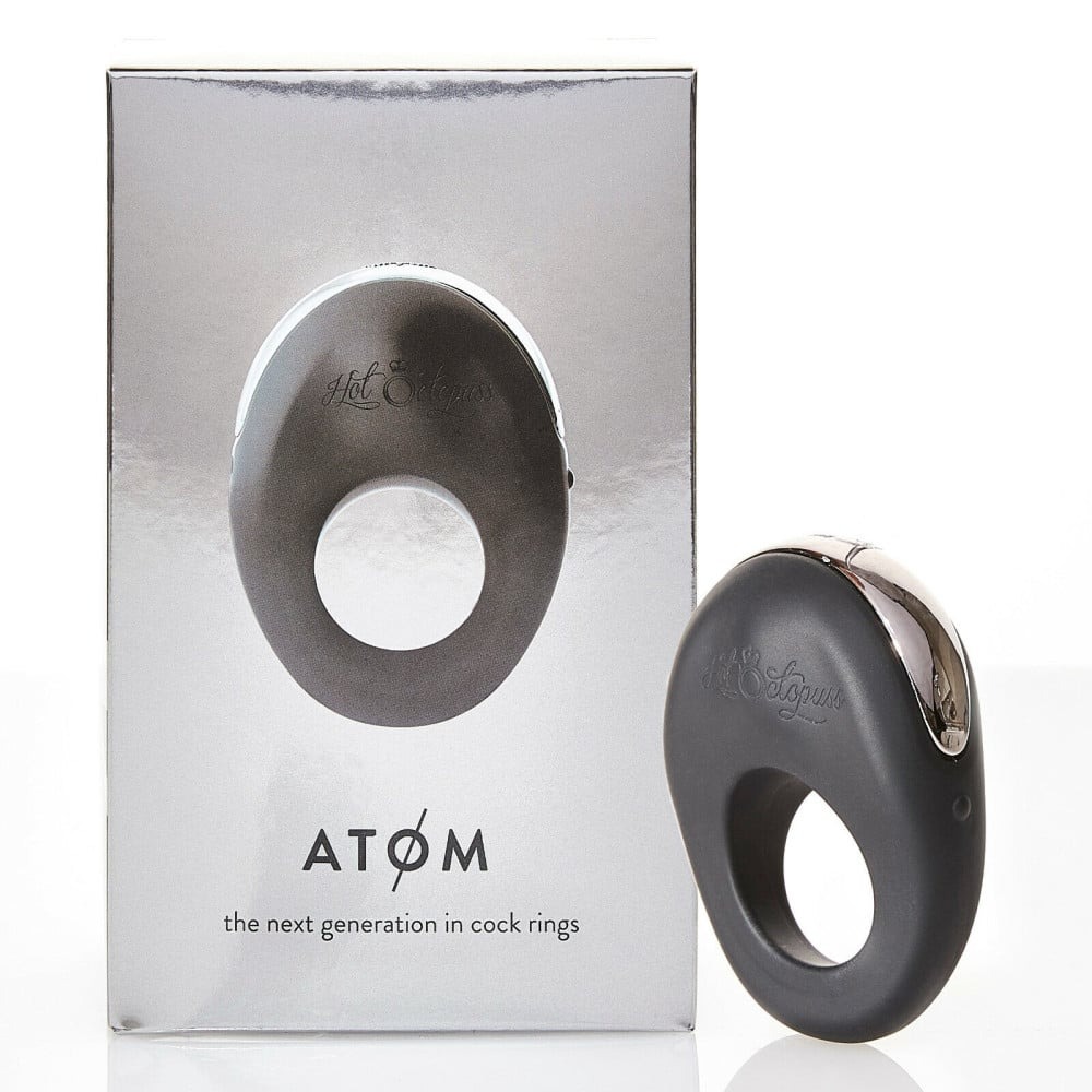 Кільце на пеніс з кліторальною стимуляцією Hot Octopuss Atom Cock Ring Clitoral Stimulator, чорне