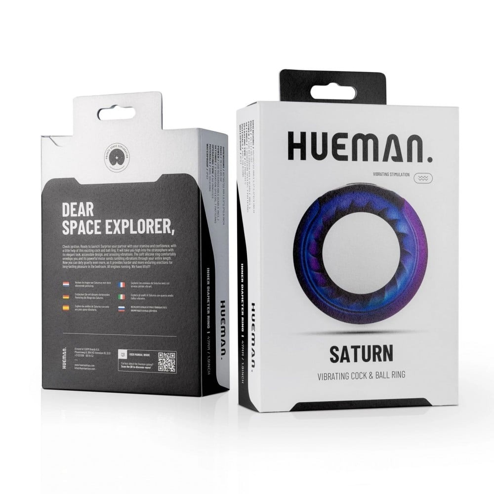 Ерекційне кільце з вібрацією Hueman Saturn Vibrating Cock/Ball Ring