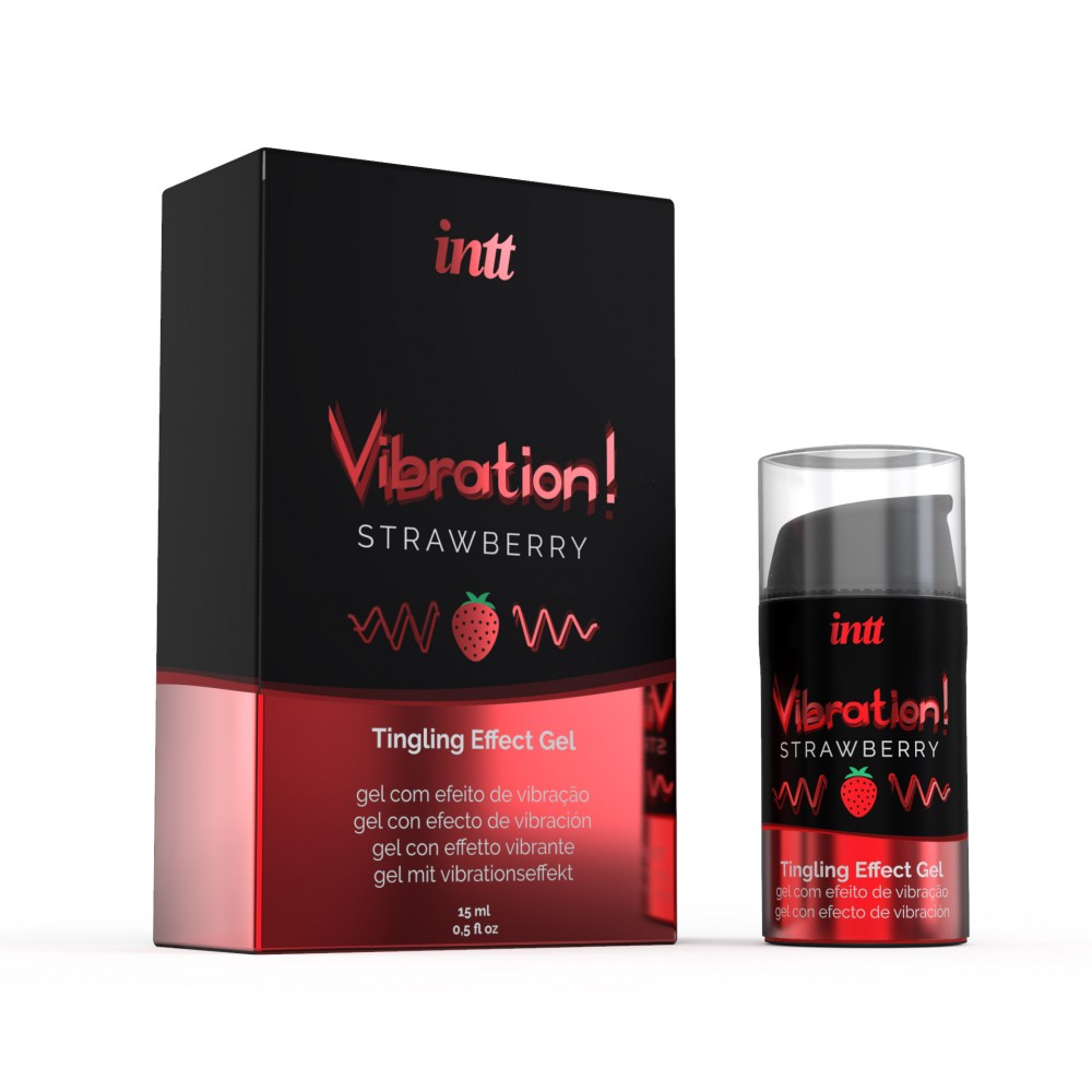 Рідкий вібратор Intt Vibration Strawberry зі смаком полуниці, 15 мл