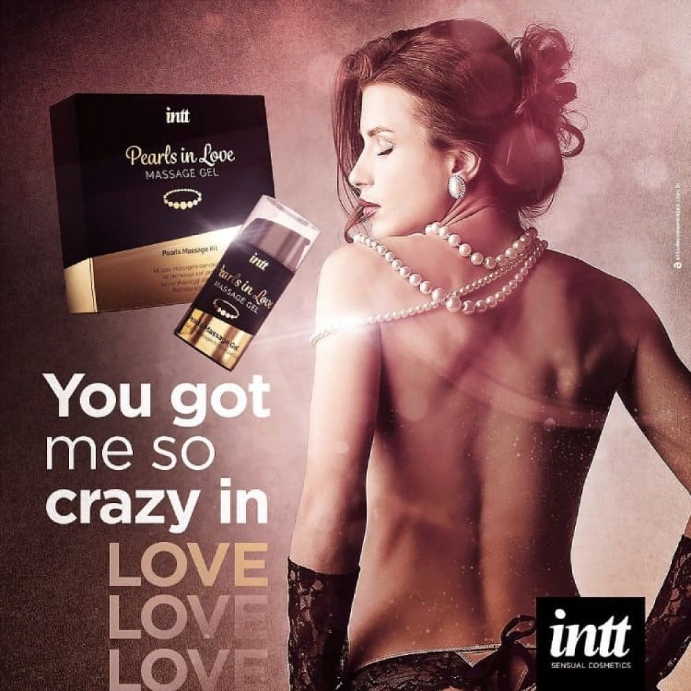 Набор для интимного массажа Intt Pearls in Love, 15 мл, с гелем и жемчужным ожерельем