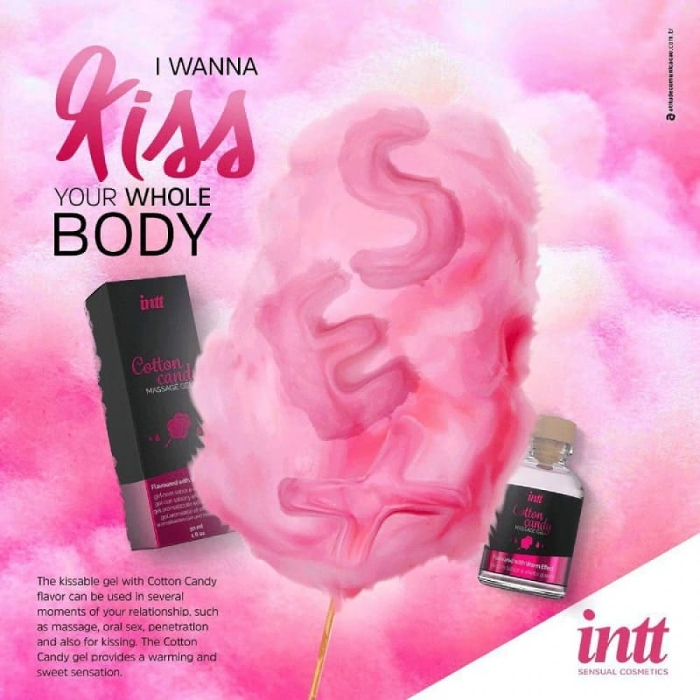 Їстівний масажний гель для інтимних зон Intt Cotton Candy (30 мл)