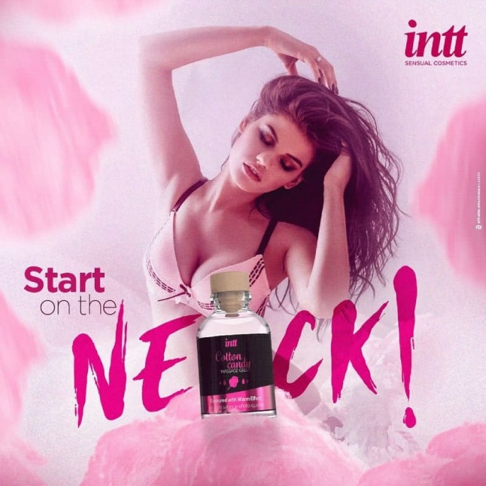Їстівний масажний гель для інтимних зон Intt Cotton Candy (30 мл)