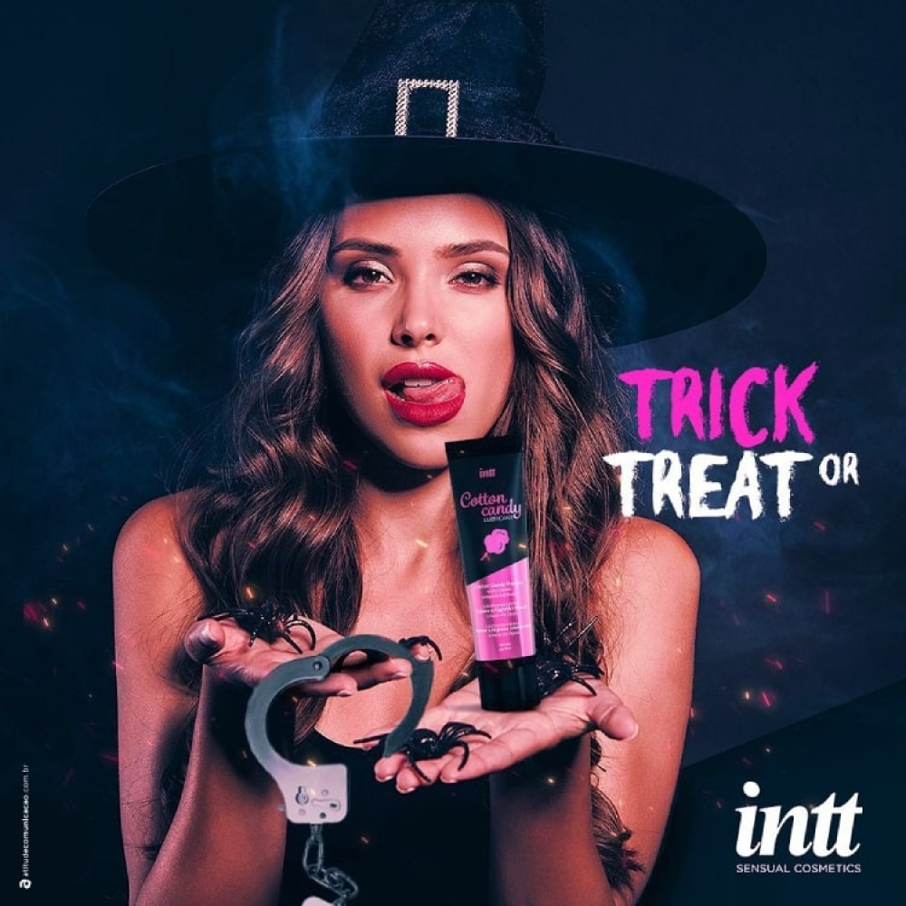 Съедобный лубрикант со вкусом сладкой ваты Intt Cotton Candy, 100 мл