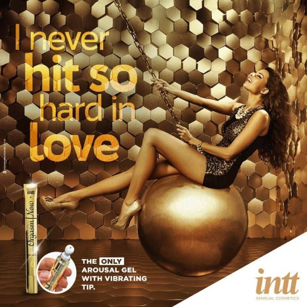 Збудливий гель-вібратор 2-в-1: Intt Orgasm Now зі смаком персика, 15 мл
