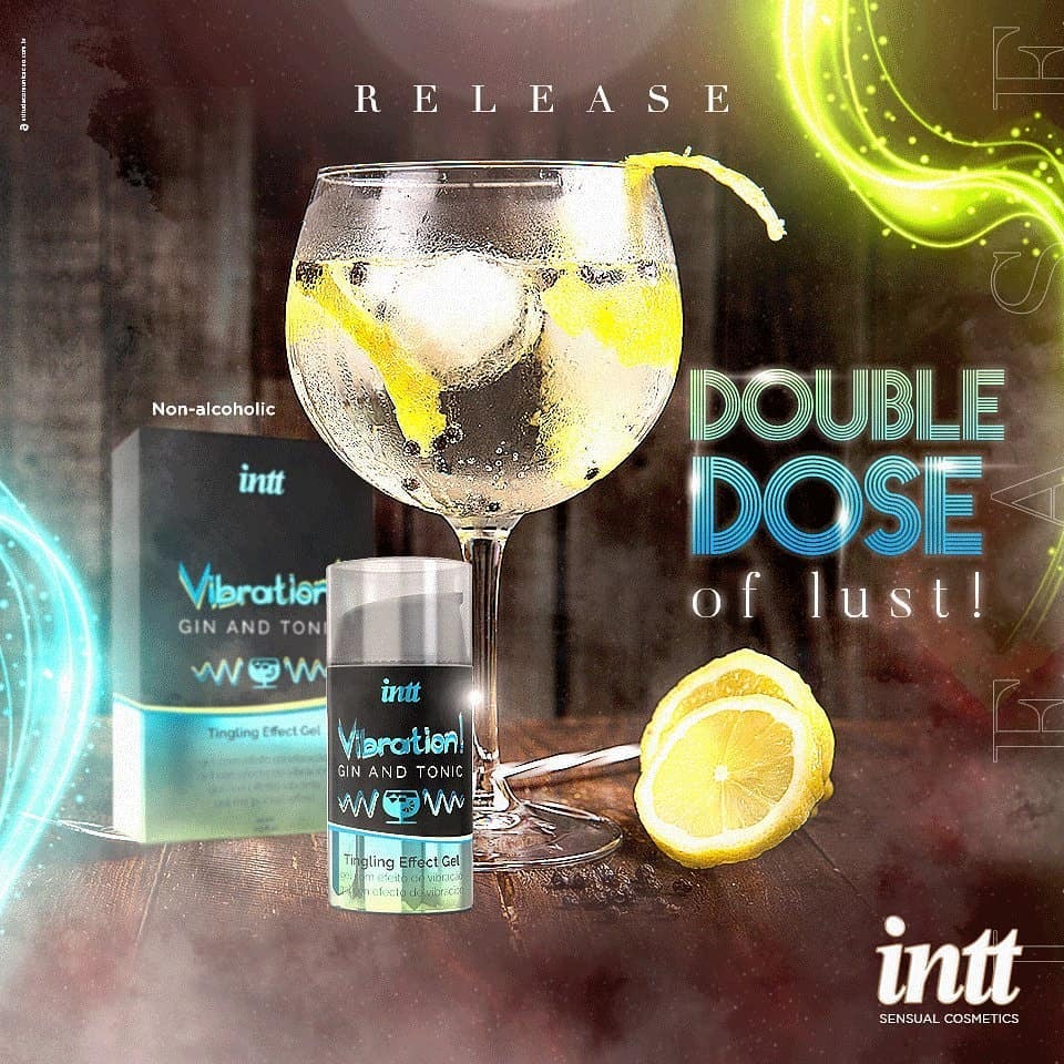 Рідкий вібратор Intt Vibration Gin Tonic зі смаком джин-тоніка, 15 мл