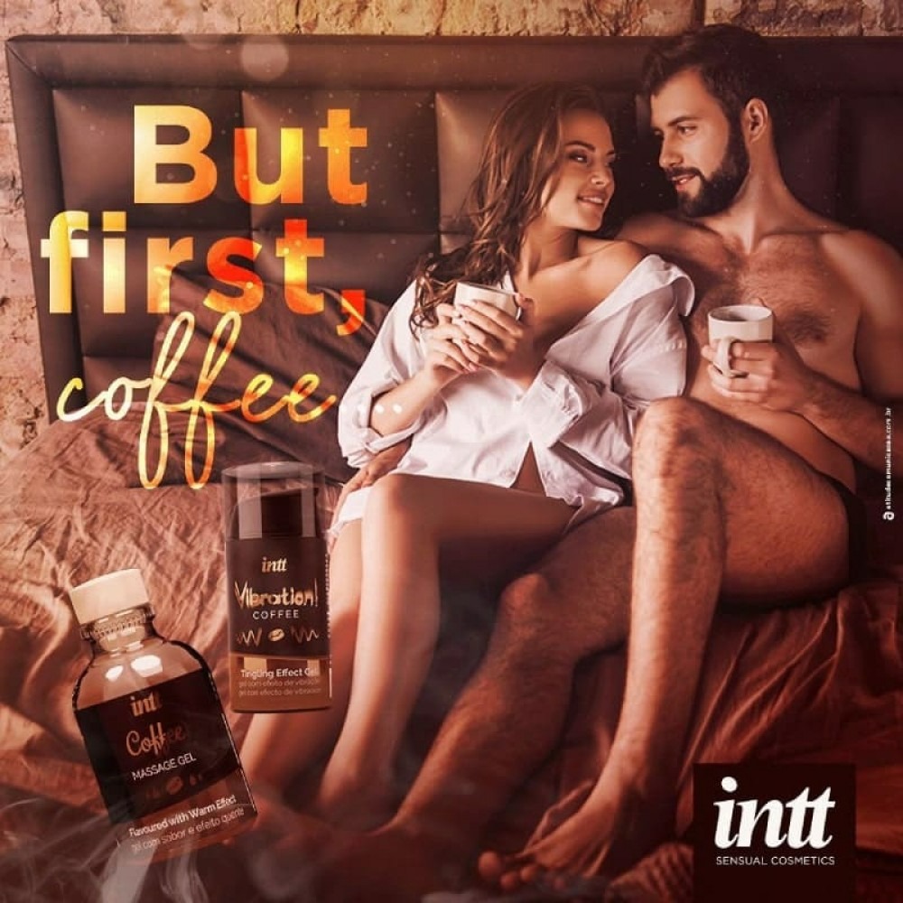 Їстівний масажний гель для інтимних зон Intt Coffee з ефектом зігрівання, 30 мл
