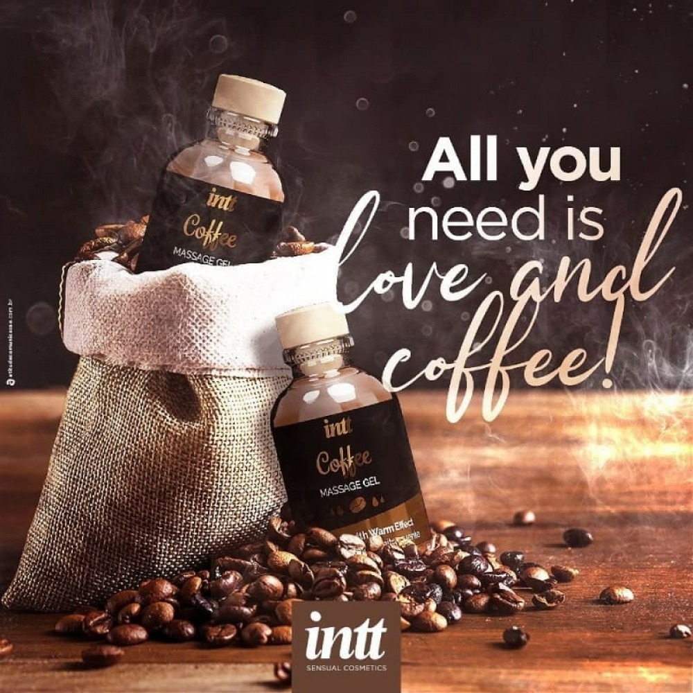 Їстівний масажний гель для інтимних зон Intt Coffee з ефектом зігрівання, 30 мл