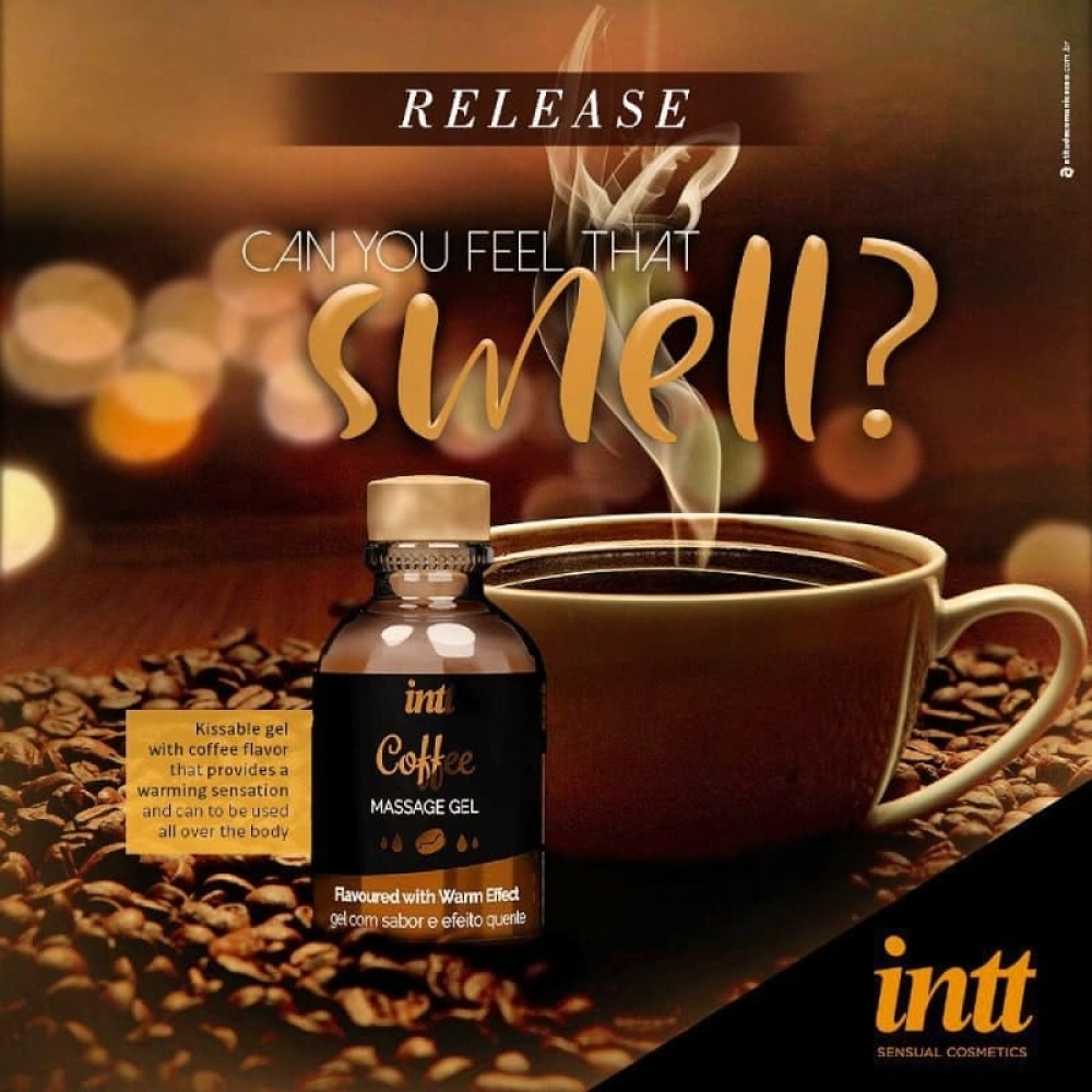 Їстівний масажний гель для інтимних зон Intt Coffee з ефектом зігрівання, 30 мл