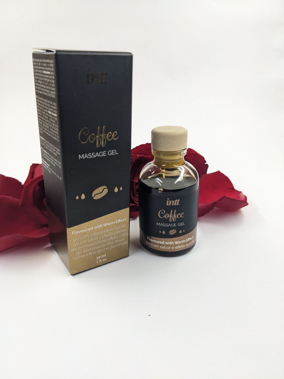 Їстівний масажний гель для інтимних зон Intt Coffee з ефектом зігрівання, 30 мл