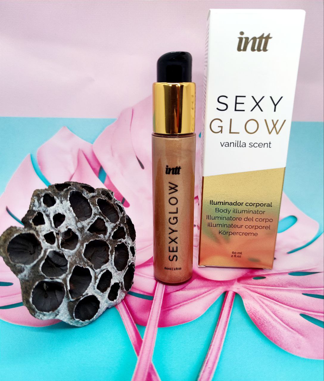 Крем шиммер для тіла з ароматом ванілі INTT Sexy Glow з ароматом ванілі, 60 мл