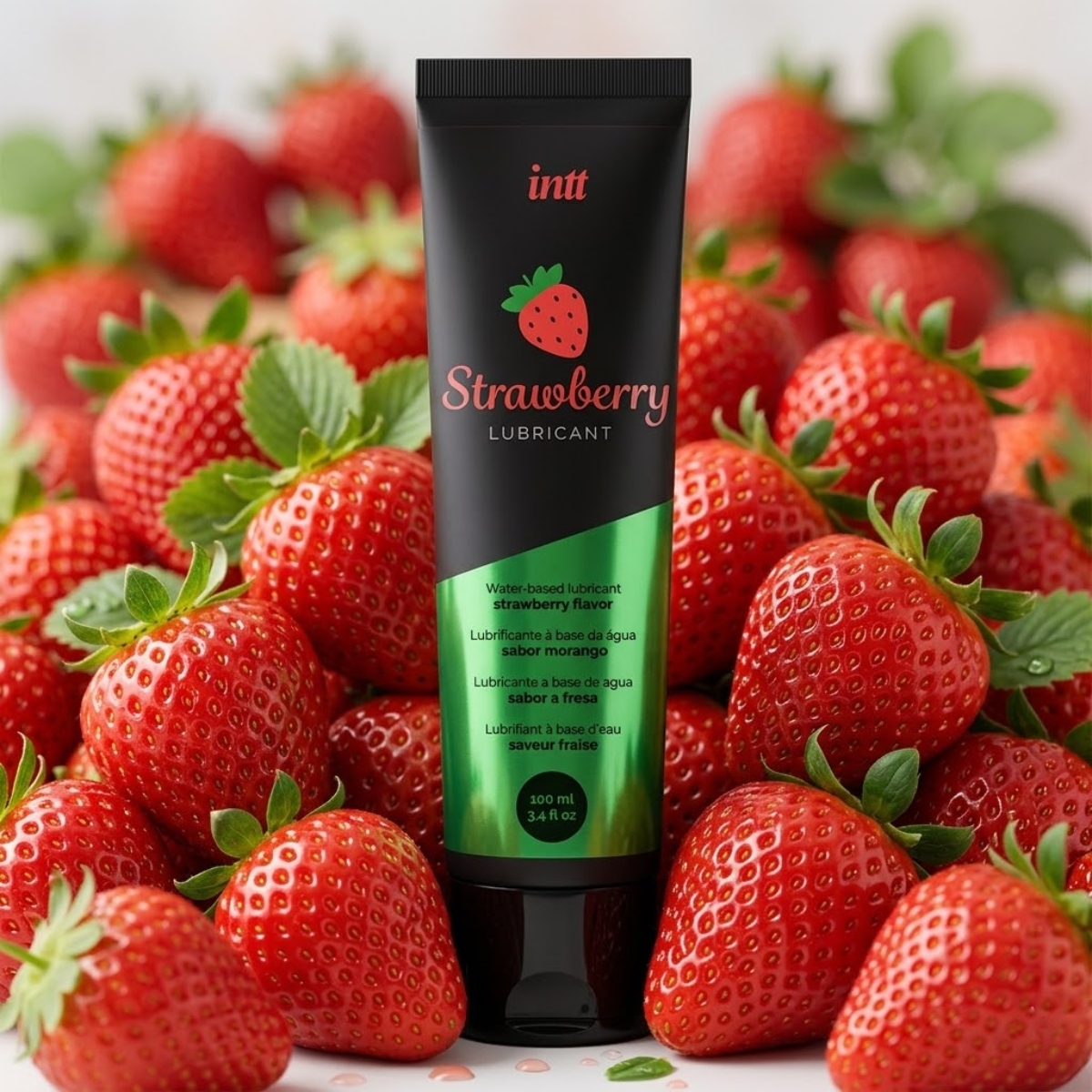 Съедобный лубрикант со вкусом клубники INTT Strawberry Lubrificant