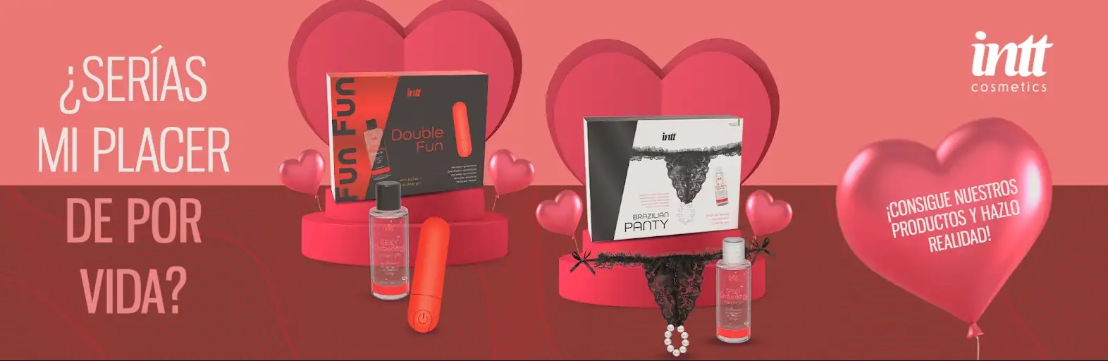Набор Intt Brazilian Panty из красных трусиков и лубриканта