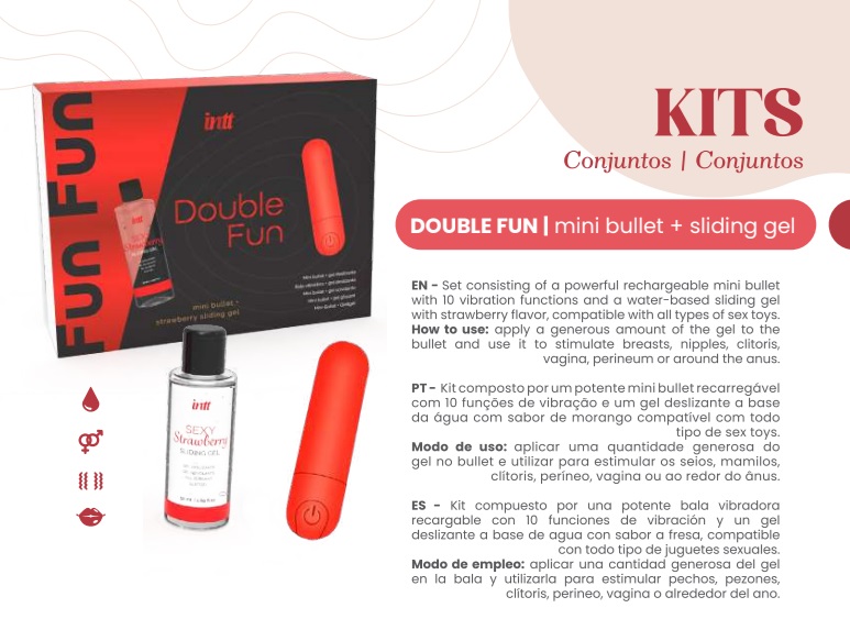 Набор вибропуля и лубрикант INTT DOUBLE FUN