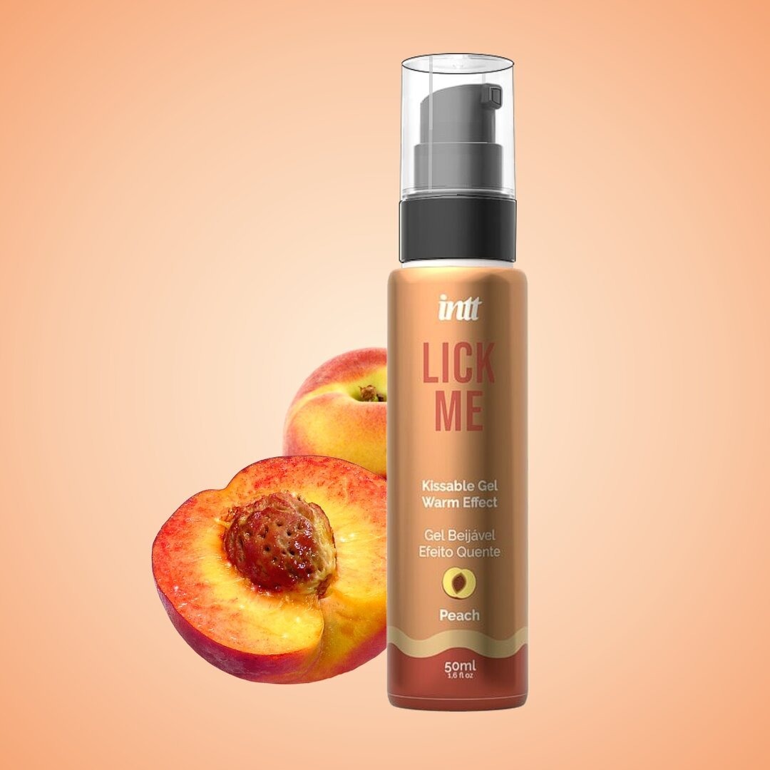 Їстівний гель зі смаком персика Intt Lick Me Peach та зігріваючим ефектом, 50 мл