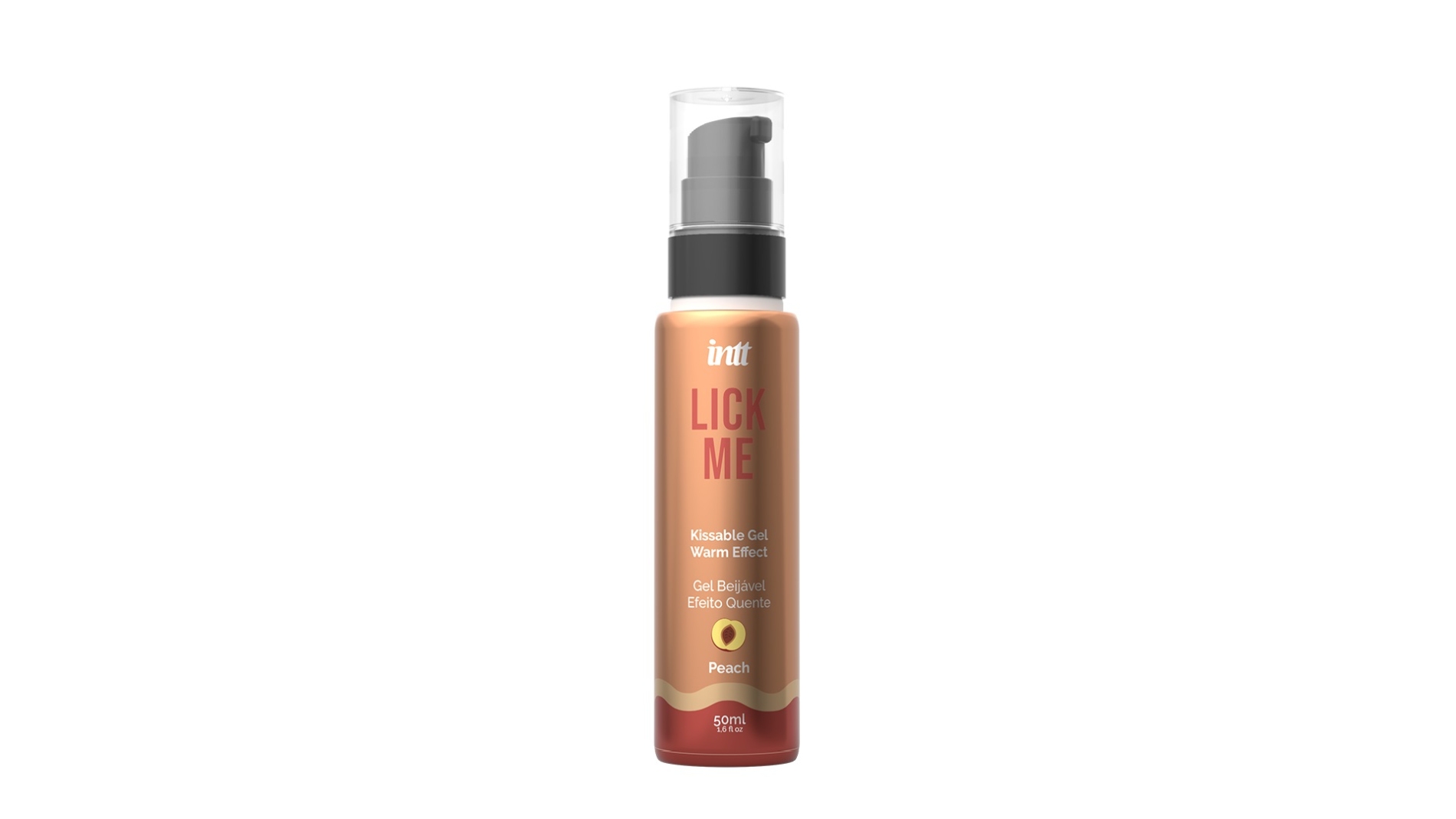 Їстівний гель зі смаком персика Intt Lick Me Peach та зігріваючим ефектом, 50 мл