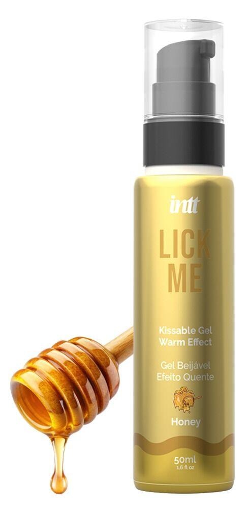 Їстівний гель зі смаком меду Intt Lick me Honey та зігріваючим ефектом, 50 мл