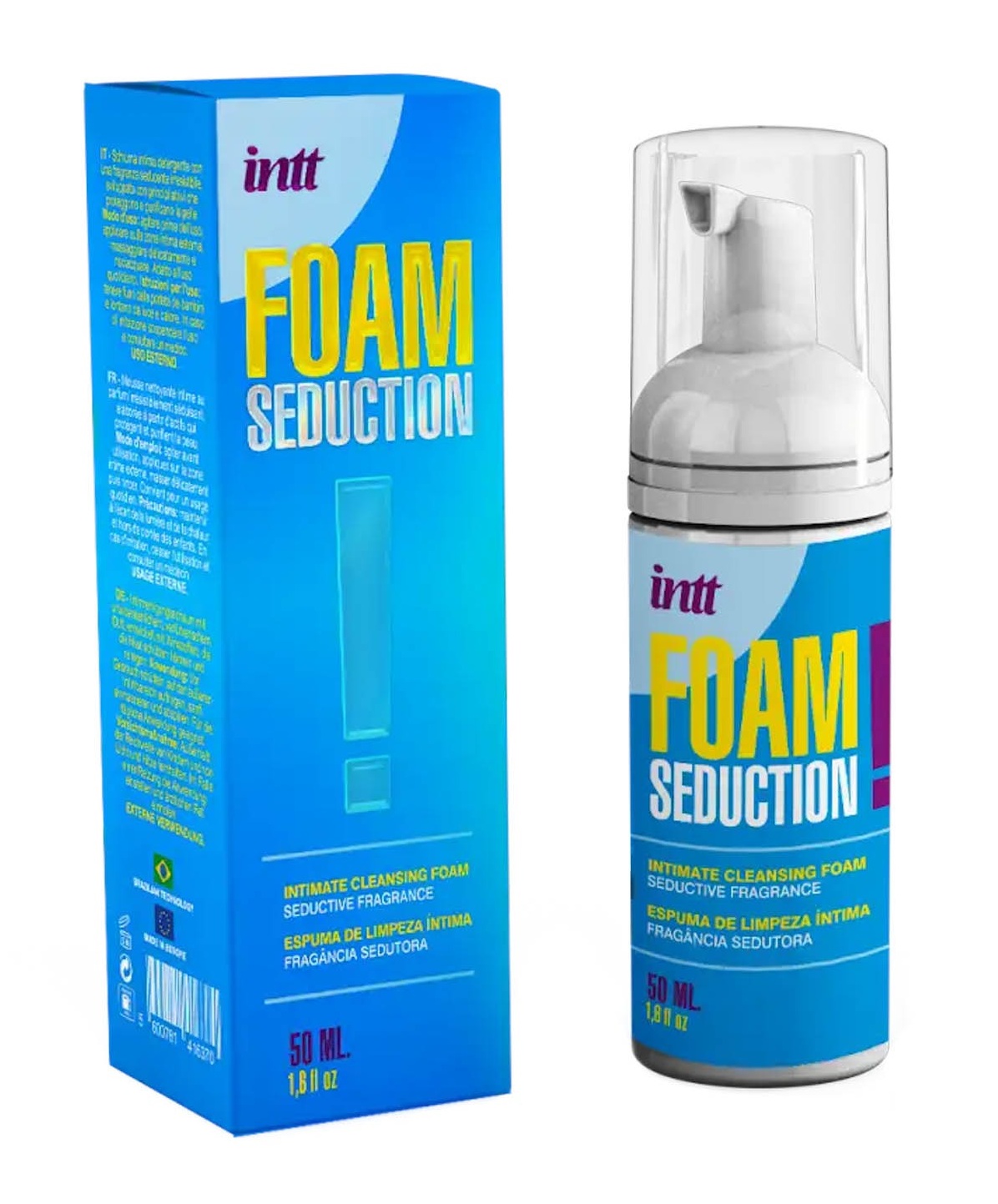 Пена для интимной гигиены Intt FOAM SEDUCTION! унисекс, с ароматом, 50 мл