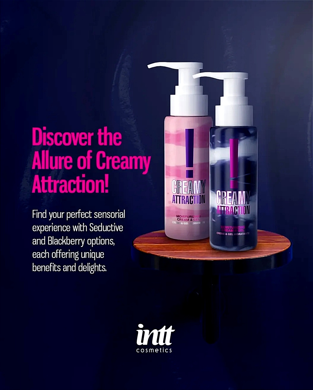 Крем-гель для тела Intt Creamy Attraction Blackberry, для поцелуев, 100 мл